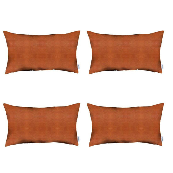 HomeRoots Faux Leather Throw Pillow Wayfair